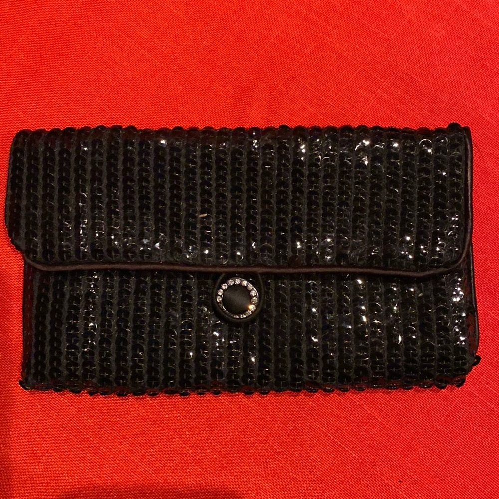 Norell Black Sequin Purse